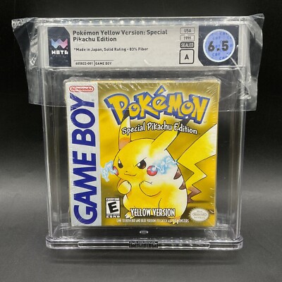 Gameboy Pokémon Yellow Special Pikachu Edition WATA 6.5 Nintendo ''A'' Seal Graded