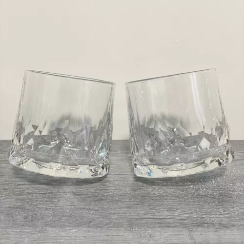 Ocean Thailand Connexion Spinning Whisky Rock Drinking Glasses Set Of 2 Pair