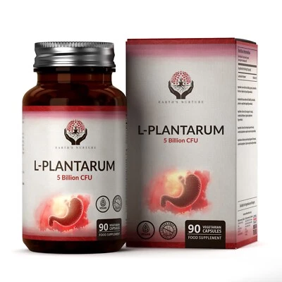 EARTH'S NURTURE Lactobacillus Plantarum Probiotico | 90 Capsule Vegane | 5 Miliardi di CFU