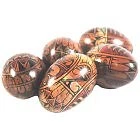 Fair Trade Large Size Wooden Hand-Painted Egg Shaker (17Cm Circumference)