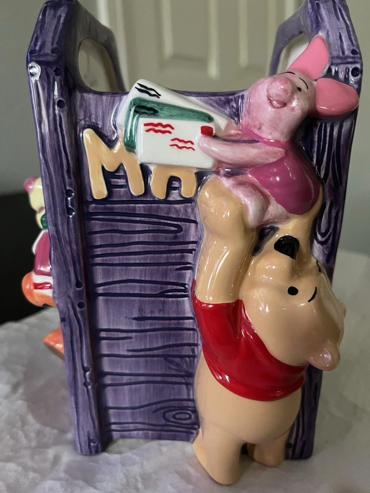 Jarrón/plantador de cerámica FTD Inc. de colección Disney Winnie Pooh Piglet Tigger Foto 2 de 4