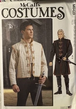 MCCALLS PATTERN 8423 COSTUMES   TOP VESTS  MENS SIZES 44 46 48 50 52 UNCUT