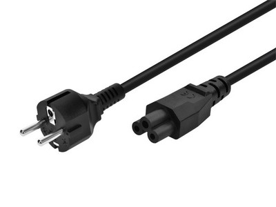 Monoprice 2-Prong Power Cord 6ft Black, CEE 7/7  SCHUKO (Europe) to IEC 60320 C5