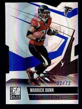 2006 Donruss Elite Warrick Dunn Aspirations Die Cut Football Card 32/72