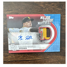 2021 Topps Update Major League Material Auto Red Blake Snell #MLMA-BS /25 Padres