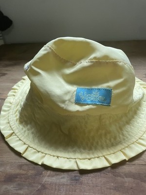 UV Skinz Yellow/Teal Stripe Reversibl Kids' Bucket Hat, Sz 4T, Wide Brim UPF 50