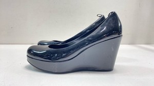 Marc By Marc Jacobs Women's Wedge Heels Black Patent Leather Slip-On Size 7.5