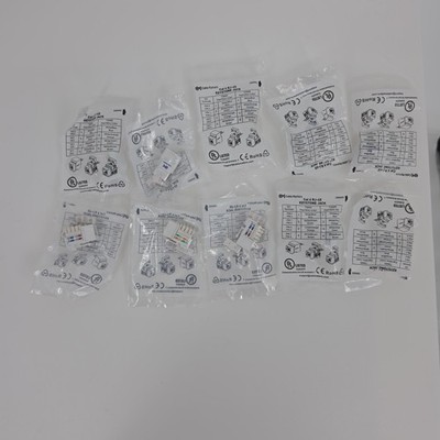 Cat6 White Keystone Jack 45 Degree Punch Down Network Connector Multi-Pack LOT