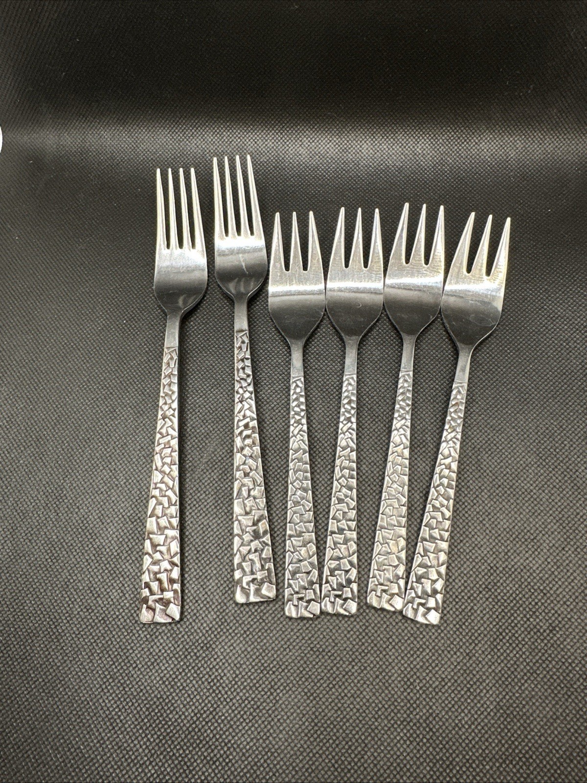 National Pamplona Stainless Steel Flatware Set 6 Forks Made In Japan