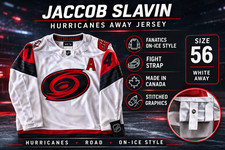 Jaccob Slavin Hurricanes Fanatics Away Jersey Size 56 White NHL On-Ice Style NEW