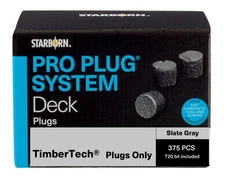 Pro Plug System for Timbertech Slate Grey, 375 Plugs for 100 Sq Ft
