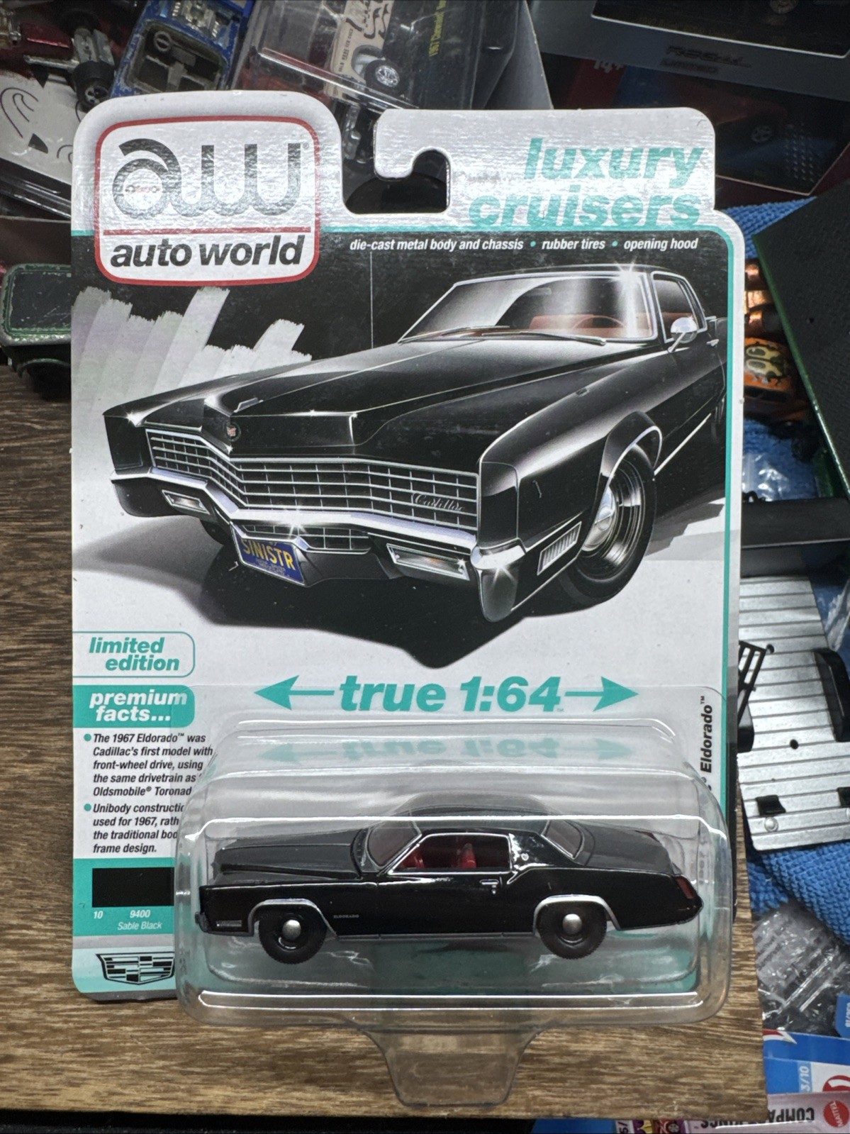 Auto World 1967 Cadillac Eldorado Sable Black 1/64
