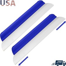 Silicone Car Glass Squeegee Flexible Blade Water Wiper Ergonomic Handle Tool New