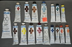 17x Vintage Grumbacher Acrylic Paints Hyplar Mixed Lot **As-Is READ**