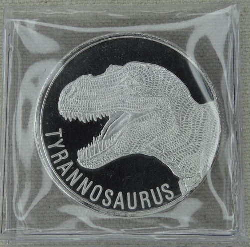 Tyrannosaurus T-Rex Silver Round 1 Oz .999 Fine Dinosaur Coin