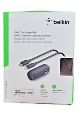 Belkin BOOST CHARGE 18W USB-C Car Charger USB-C Cable for iPhone 