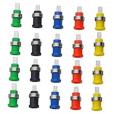 20 PCS 5 Colors 4mm Banana Jack Female Panel Mount Banana Socket Adapter