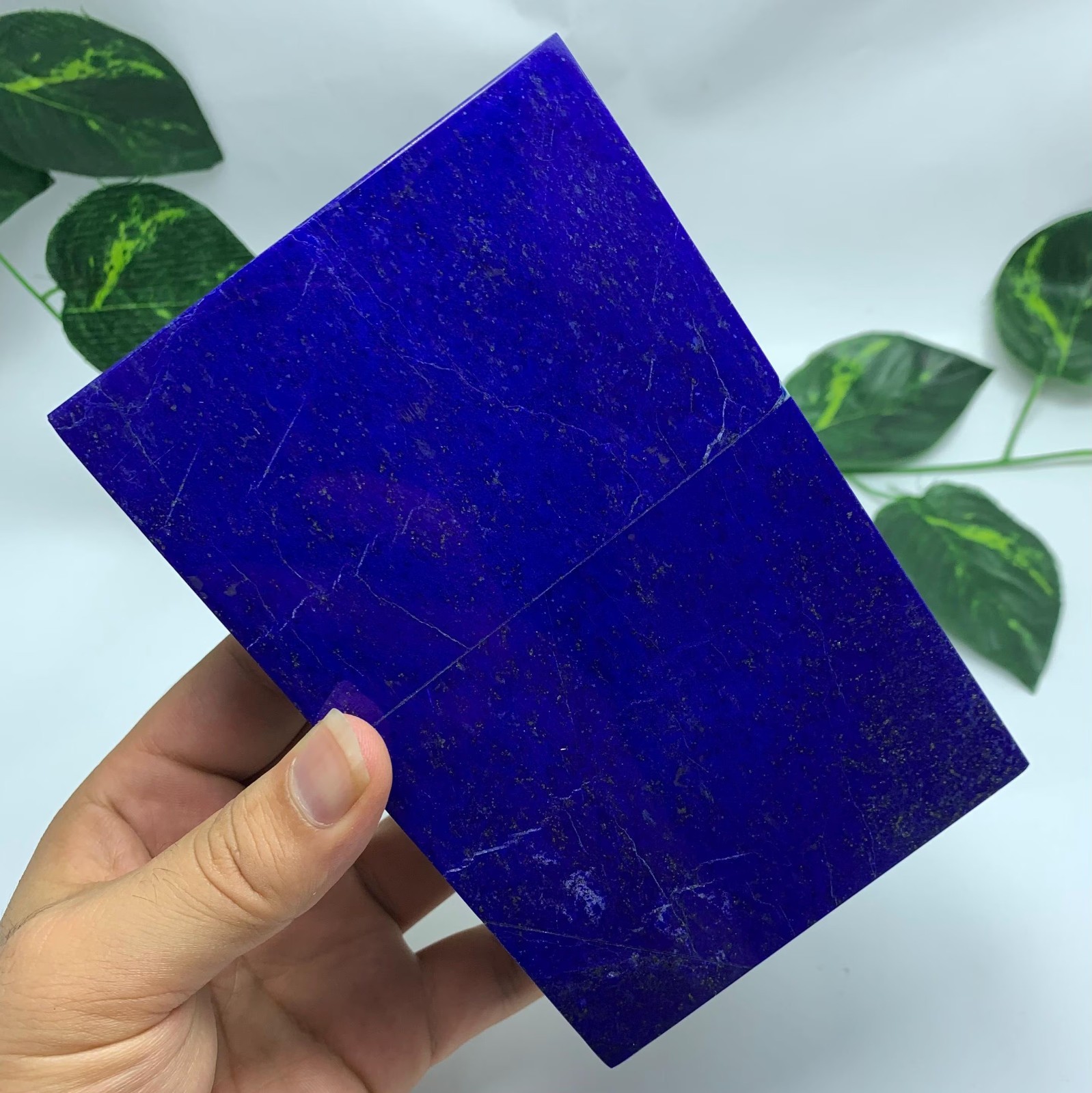 Caja de lapislázuli de 740 g, caja de lapislázuli, caja de lapislázuli, joyero de lapislázuli, lapislázuli S