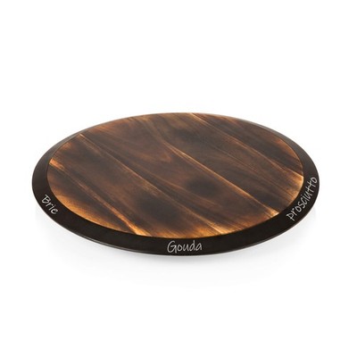 Picnic Time Ncaa Pittsburgh Panthers Lazy Susan Serving Tray Wooden Turntable