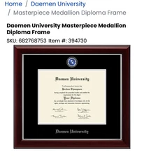 Daemen University  Diploma Frame Masterpiece Medallion NEW!! Church Hill Classic