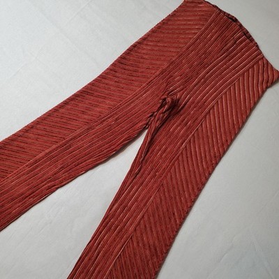 Free People Women's Size XS Ribbed Velvet Flare Pants Rust