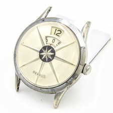 Vintage Benrus Dial-O-Rama Star 33mm Manual Jump Hour Wristwatch Head #WB5710-4