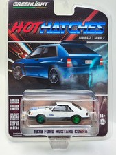 GreenLight Green 1:64 1979 Ford Mustang Cobra - White And Medium Blue Model