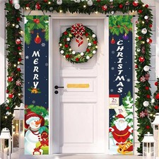 Christmas Decorations Porch Banner, Xmas Yard Front Door Decor,Porch Navy 01