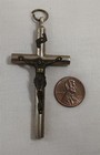 Vintage Jesus Cross Crucifix Pendant 3" Tall  — photo 2