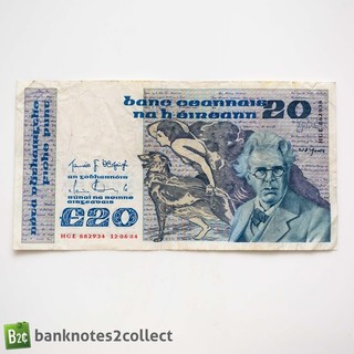 IRELAND: 1 x 20 Irish Punt Banknote. Dated 12.06.84.