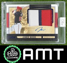 James Wood Patch Auto 2025 Panini Three and Two 8/32 Full Count Nationals