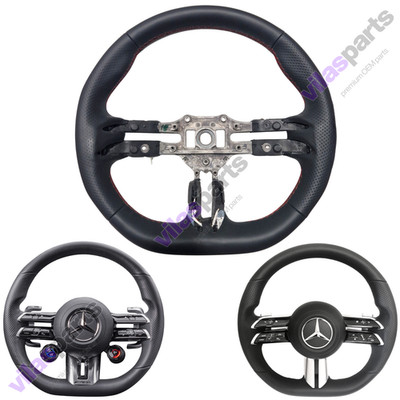 OEM Mercedes AMG W290 W223 W213 W206 W465 Lenkradkranz schwarz Leder Supersport