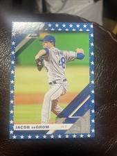 2019 Panini Donruss - Jacob deGrom #123 Independence Day Grey Jersey