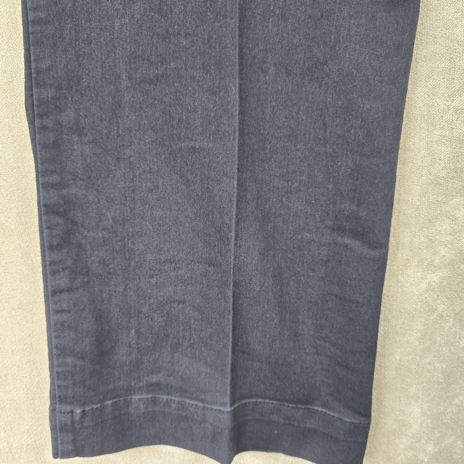 Fdj Womens Black Mid Rise Wide Leg Long Olivia Trouser Pants W/ Pockets Size 8