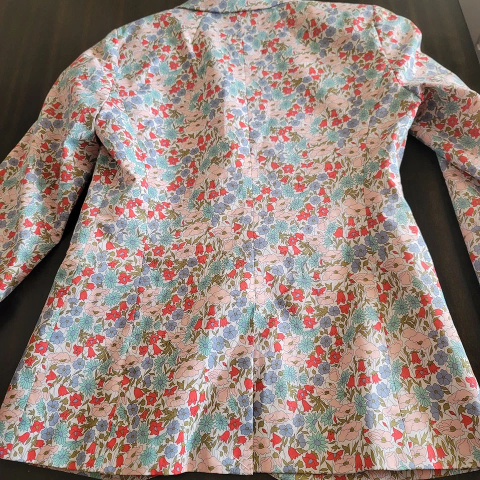 Chaqueta Blazer J Crew Liberty of London Tela Campbell Floral Botón Talla XS Foto 3 de 4