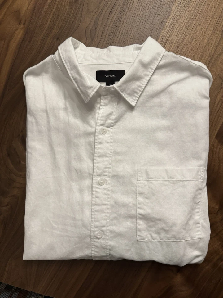 Vince White 纽扣男式 L 码大号。 二手状况完好。 — 第 2/4 张图片