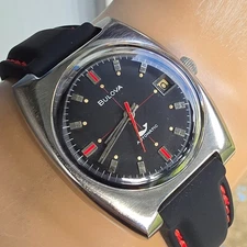 Vintage BULOVA Oceanographer men's automatic watch Rare dial 1968