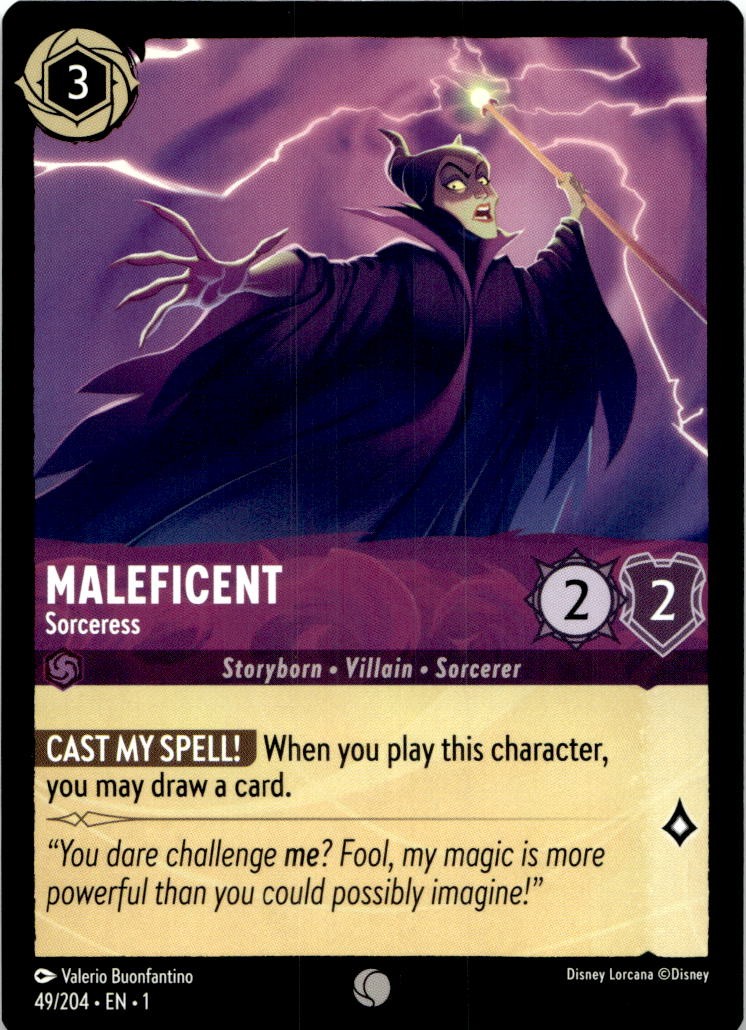 Maleficent - Sorceress 49/204 Common The First Chapter Lorcana Near Mint