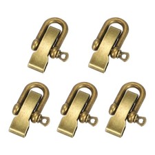 5Pcs Flat Head Paracord Bracelet Shackle Buckle, Metal U Bow Shackle, Bronze