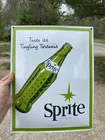 Sprite Enamelware Sign Retro Vintage Reproduction Tingling Tartness Green