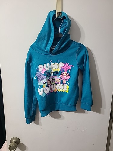 Kid's 6X Teal Troll Hoodie "Pump Up The Volume" - Picture 1 of 5