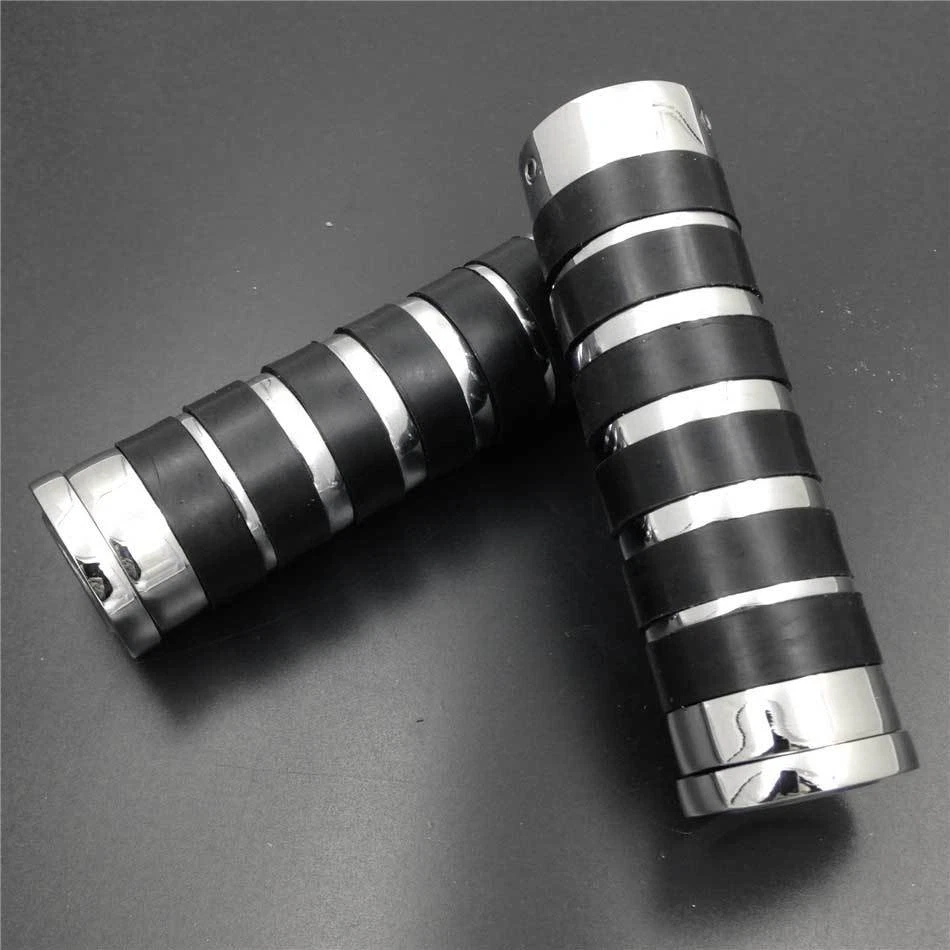 Replacement Chrome 7/8'' Handlebar Grip fit For Kawasaki Ninja ZX10R ZX12R ZX14R - Image 3 of 4