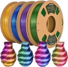 3D Printer Filament Bundle, Dual Color Filament, Silk PLA Filament 1.75Mm Bundle