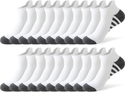 10 Pairs Mens Athletic Running Ankle Socks Men Low Cut Breathable Workout Socks