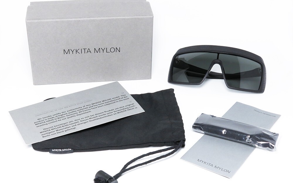 MYKITA MYLON NOVA Sunglasses in Amber Rose Matte Black Gordon Rad Villalobos Design-image