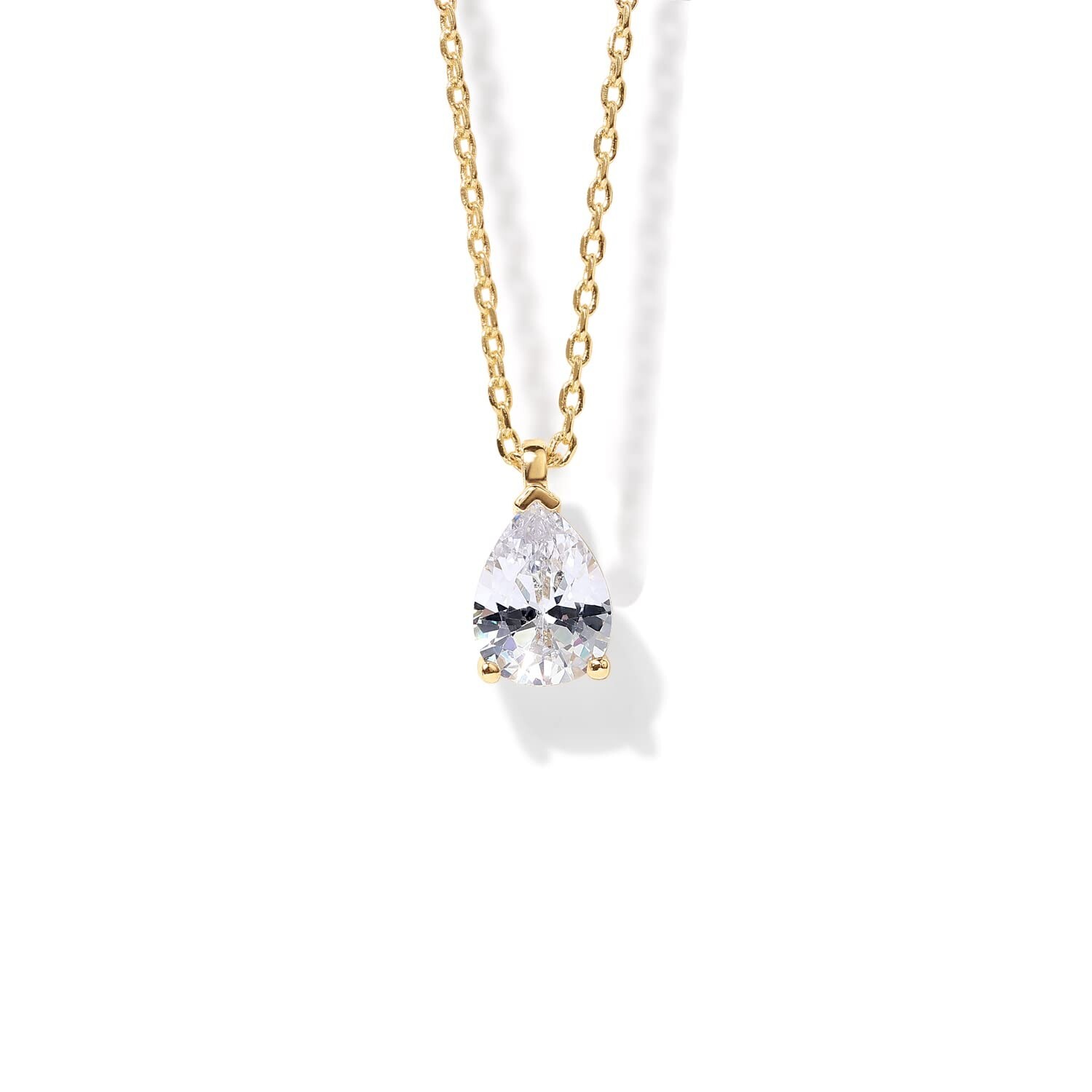 PAVOI 14K Gold Plated Cubic Zirconia Diamond Pendant Necklace for Women ...