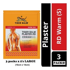 3x TIGER BALM Plaster 2's Large Patch Pain Relief Muscle Arthritis (10cm x 14cm)