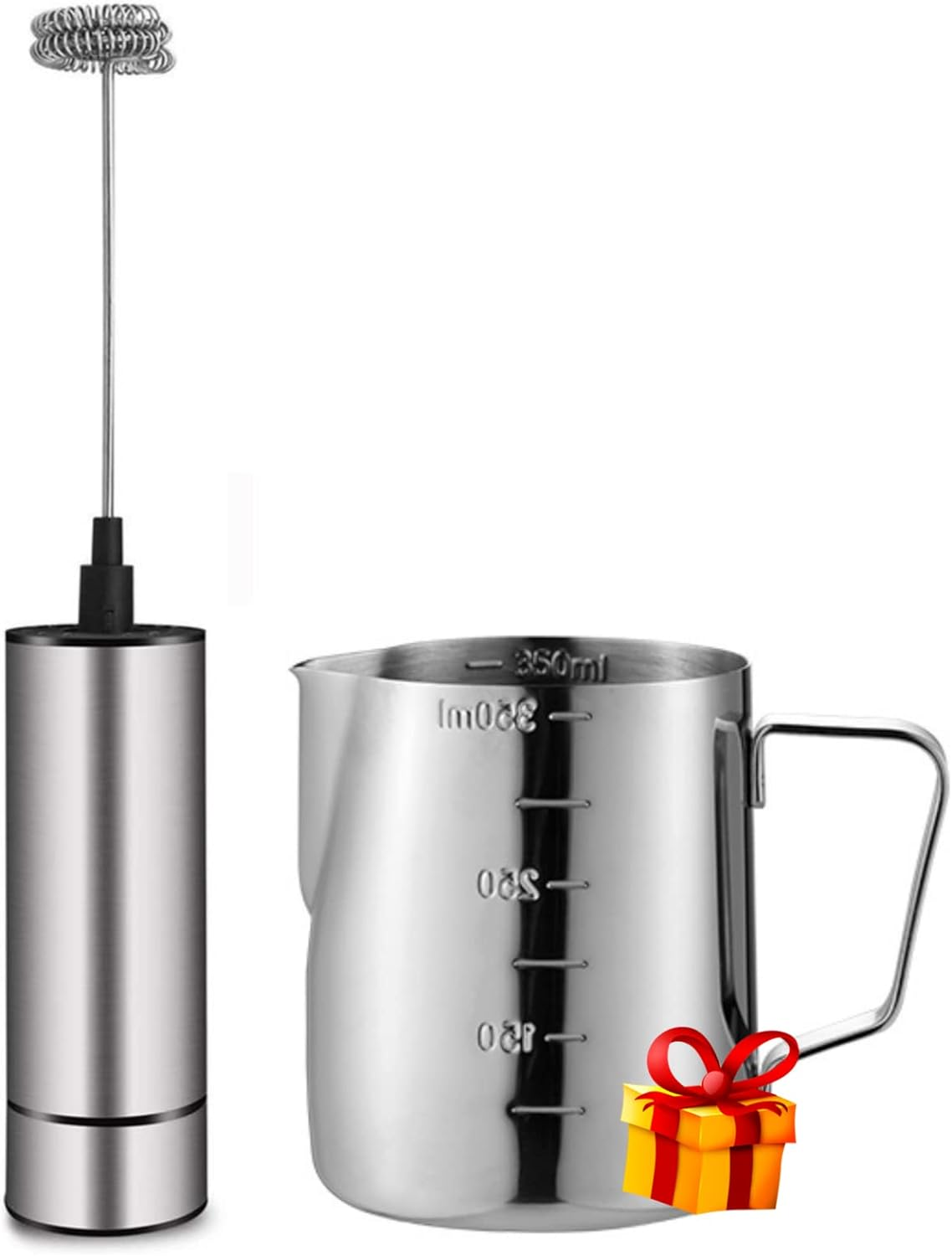 Milk Frother Handheld Battery Operated, Coffee Frother for Milk Foaming, Latte/C-image