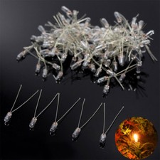 100pcs 3mm 12V Clear Mini Bulbs Grain of Wheat Bulbs Warm White Light MP02W