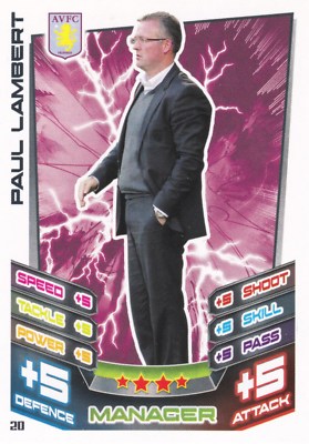 Match Attax Premier League 2012/13 - Paul Lambert - Aston Villa (BVB Dortmund)
